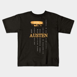 Jane Austen novels design Kids T-Shirt